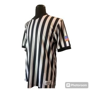Smitty Lanyard Co. Soccer Referee’s Jersey USA patched Sz.L EUC